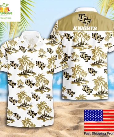 Ucf Knights Hawaiian Shirt Coconut Tree Logo Summer Pattern