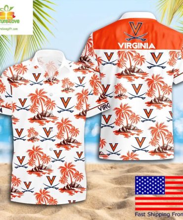 Virginia Cavaliers Hawaiian Shirt Ncaa Coconut Tree Logo Summer