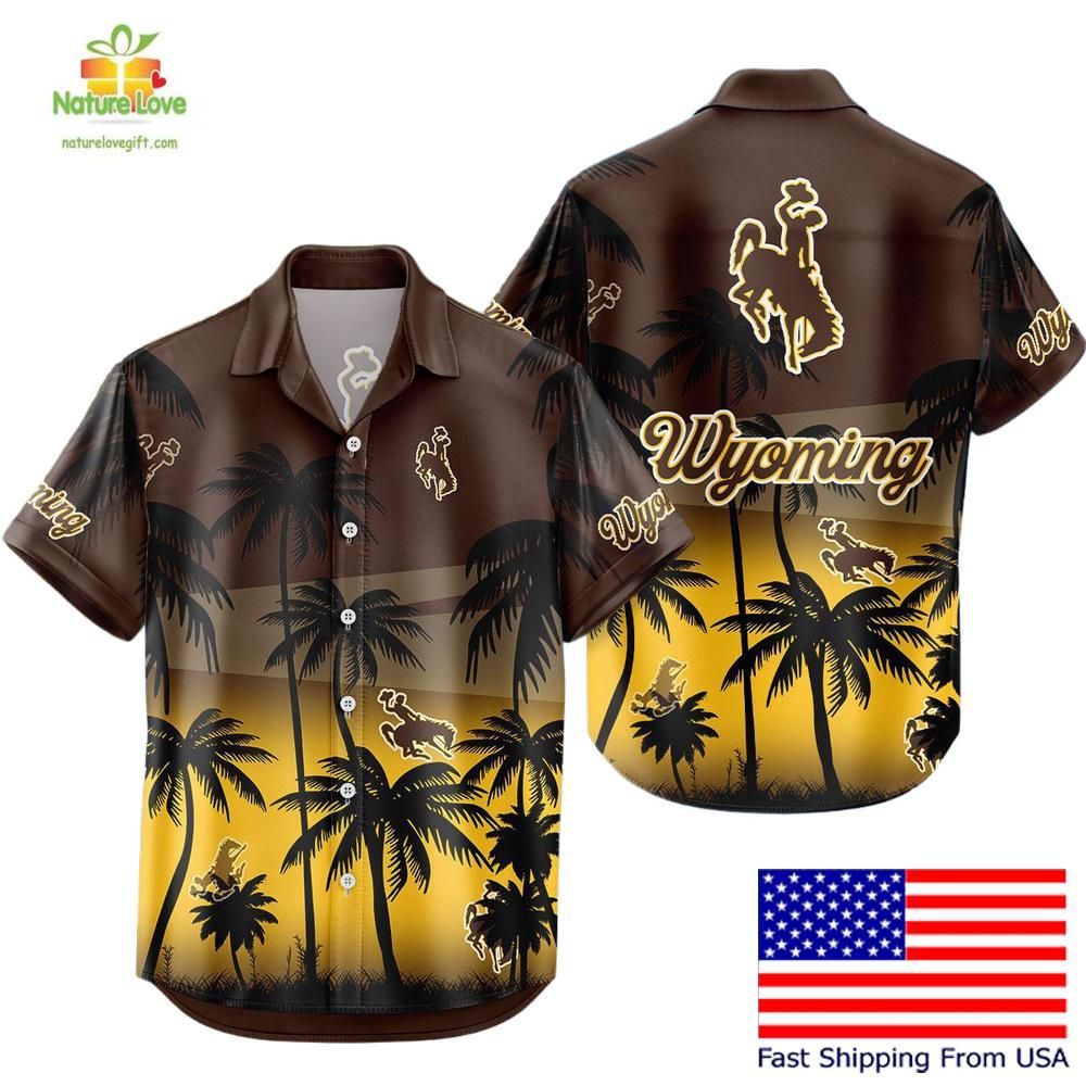 Wyoming Cowboys Hawaiian Shirt Coconut Forest Tropical Fan Gear