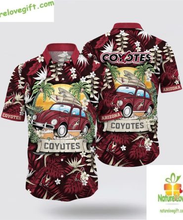 Arizona Coyotes Nhl Hawaiian Shirt Tropical Summer Travel