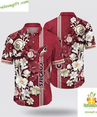 Arizona Coyotes Tropical Floral Hawaiian Shirt Summer Lv Y9Lqbz0B