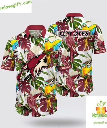 Arizona Coyotes Hawaiian Shirt Tropical Parrot Summer Tee Lv Uxl3Ff9X
