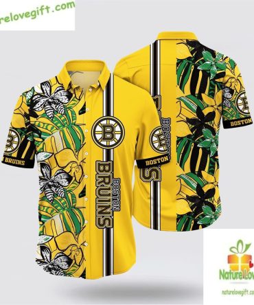 Boston Bruins Tropical Floral Hawaiian Shirt Summer Lv Mjd6Jlv3