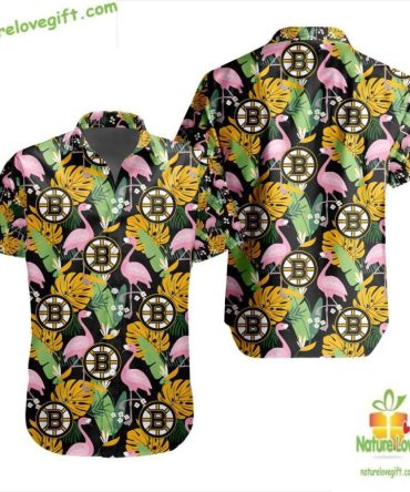 Boston Bruins Hawaiian Shirt Flamingo Button Up Lv381E711Feb6757C9