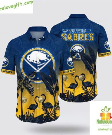 Buffalo Sabres Hawaiian Shirt Tropical Flamingo Summer Tee Lvjkcf2L4Z