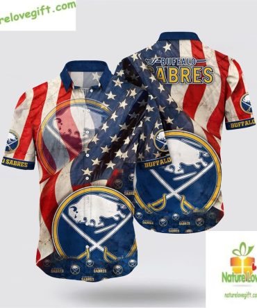 Buffalo Sabres Hawaiian Shirt American Flag Summer Shirt Lvslg14Aah