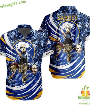 Buffalo Sabres Hawaiian Shirt Halloween Hockey Fan Gift Lv6E9C62466B9B8841