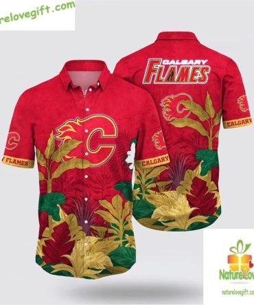 Calgary Flames Hawaiian Shirt Tropical Nhl Summer Fan Gift Lvvwnbh7Or
