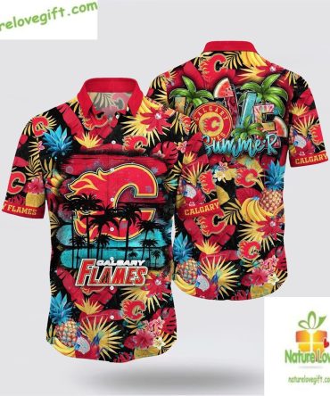 Calgary Flames Nhl Hawaiian Shirt Tropical Summer Fan Gear Lv A5Gtwelo