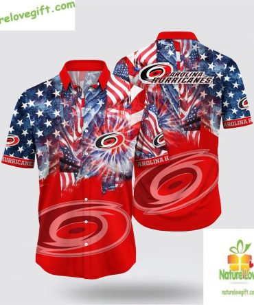 Carolina Hurricanes Hawaiian Shirt 4Th Of July Aloha Shirt Lv Aka6Ah3R
