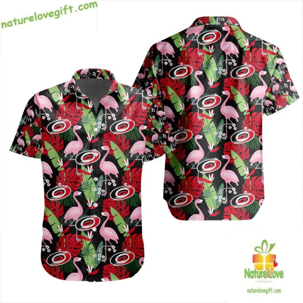 Carolina Hurricanes Hawaiian Shirt Flamingo Button Up Lv6A2A0E7Ee5516Cd6