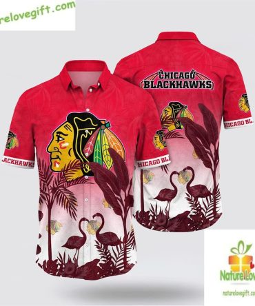Chicago Blackhawks Tropical Flamingo Hawaiian Shirt Summer