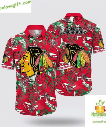 Chicago Blackhawks Tropical Leaf Hawaiian Shirt Lvsngzbmui
