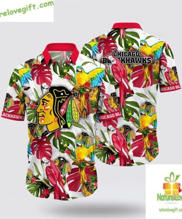 Chicago Blackhawks Tropical Parrot Hawaiian Shirt Summer Lvb5Qdmmhi