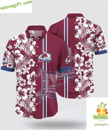 Colorado Avalanche Tropical Shirt Apricot Blossom Hawaiian Summer Tee Lvgsyyohpm