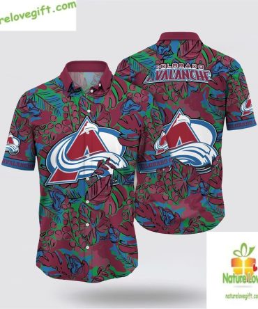 Colorado Avalanche Nhl Hawaiian Shirt Tropical Leaf Summer Design