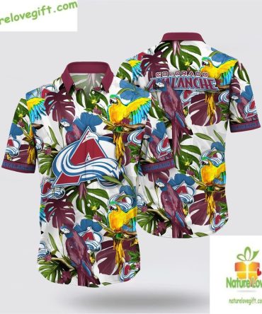 Colorado Avalanche Nhl Hawaiian Shirt Tropical Parrot Summer Fan Gear