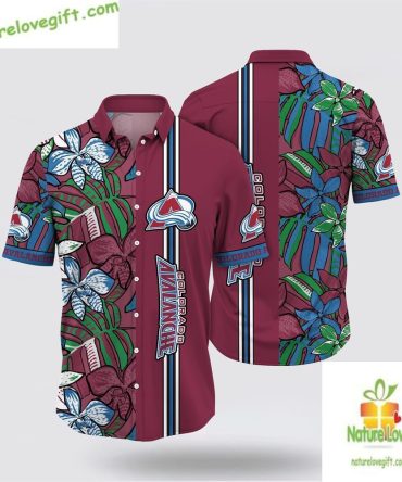 Colorado Avalanche Tropical Floral Hawaiian Shirt Summer Lv Au6C4V8E