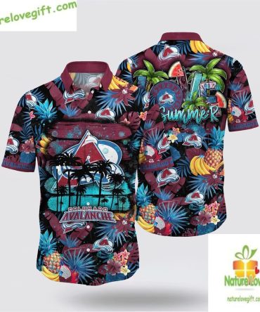 Colorado Avalanche Tropical Fruit Hawaiian Shirt Summer Lv Wjnucoky