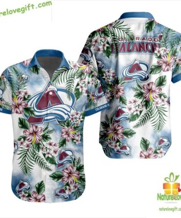 Colorado Avalanche Tropical Hockey Shirt Hawaiian Button Up Lv24710C7437Fd646D