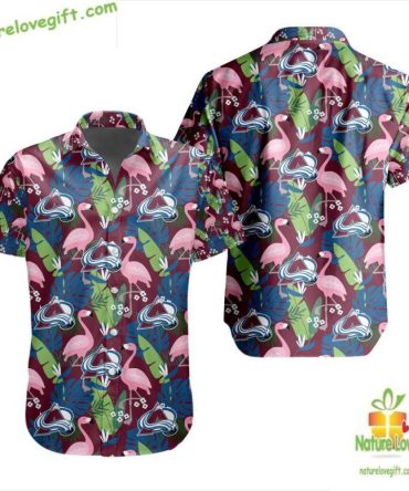 Colorado Avalanche Hawaiian Shirt Flamingo Button Up Lv6A3C1Bf1E868C152
