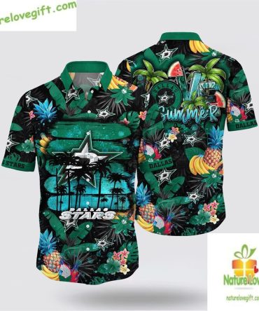 Dallas Stars Nhl Hawaiian Shirt Tropical Fruits Summer Tee