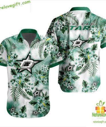 Dallas Stars Hockey Shirt Tropical Hawaiian Button Up Shirt Lv2Ad841770D5Ded97