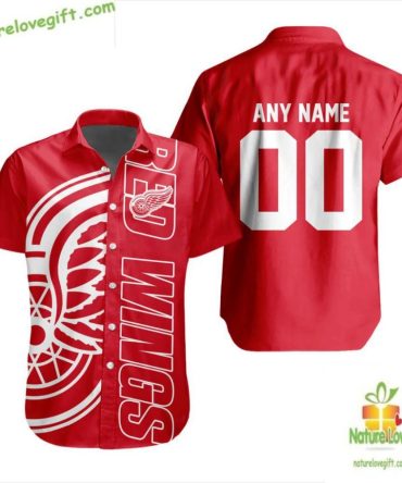 Detroit Red Wings Hawaiian Shirt Hockey Team Aloha Button Down