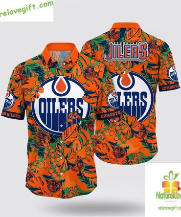 Edmonton Oilers Hawaiian Shirt Tropical Leaf Summer Tee Lv Rf2T0Yyh