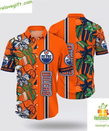 Edmonton Oilers Hawaiian Shirt Tropical Floral Summer Shirt Lvbrytkgsx