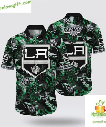 Los Angeles Kings Hawaiian Shirt Tropical Leaf Summer Shirt