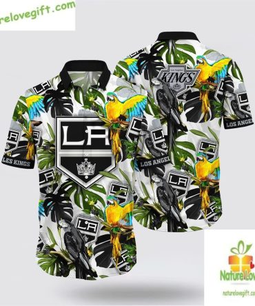 Los Angeles Kings Hawaiian Shirt Tropical Parrot Nhl Fan