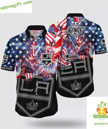Los Angeles Kings Nhl Hawaiian Shirt 4Th Of July Beach Style