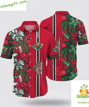 Minnesota Wild Hawaiian Shirt Tropical Floral Summer Shirt