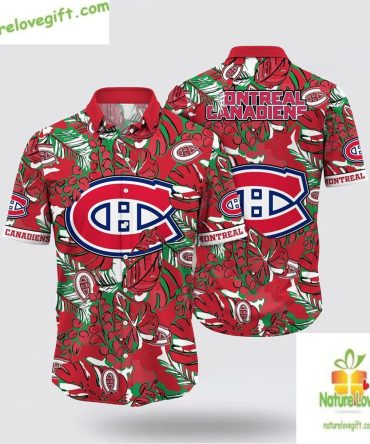 Montreal Canadiens Nhl Hawaiian Shirt Tropical Leaf Fan Gear