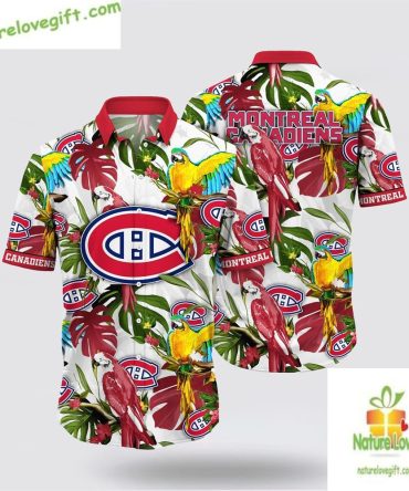 Montreal Canadiens Nhl Hawaiian Shirt Tropical Parrot Fan Gear