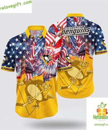 Pittsburgh Penguins Hawaiian Shirt 4Th Of July Aloha Shirt Lv Qc6Xr6I1