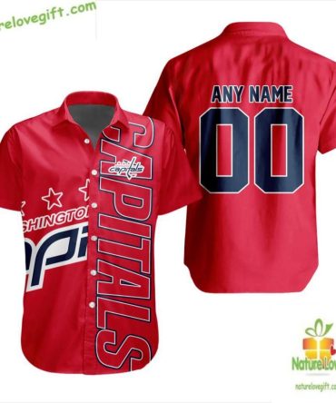 Washington Capitals Hawaiian Shirt Hockey Team Button Up Aloha Shirt