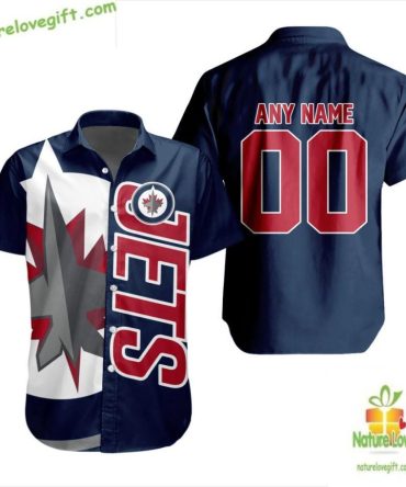 Winnipeg Jets Hawaiian Shirt Hockey Team Button Up Aloha