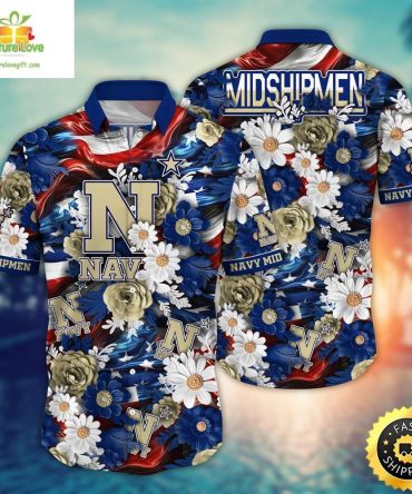 Navy Midshipmen Ncaa Hawaii Shirt Independence Day