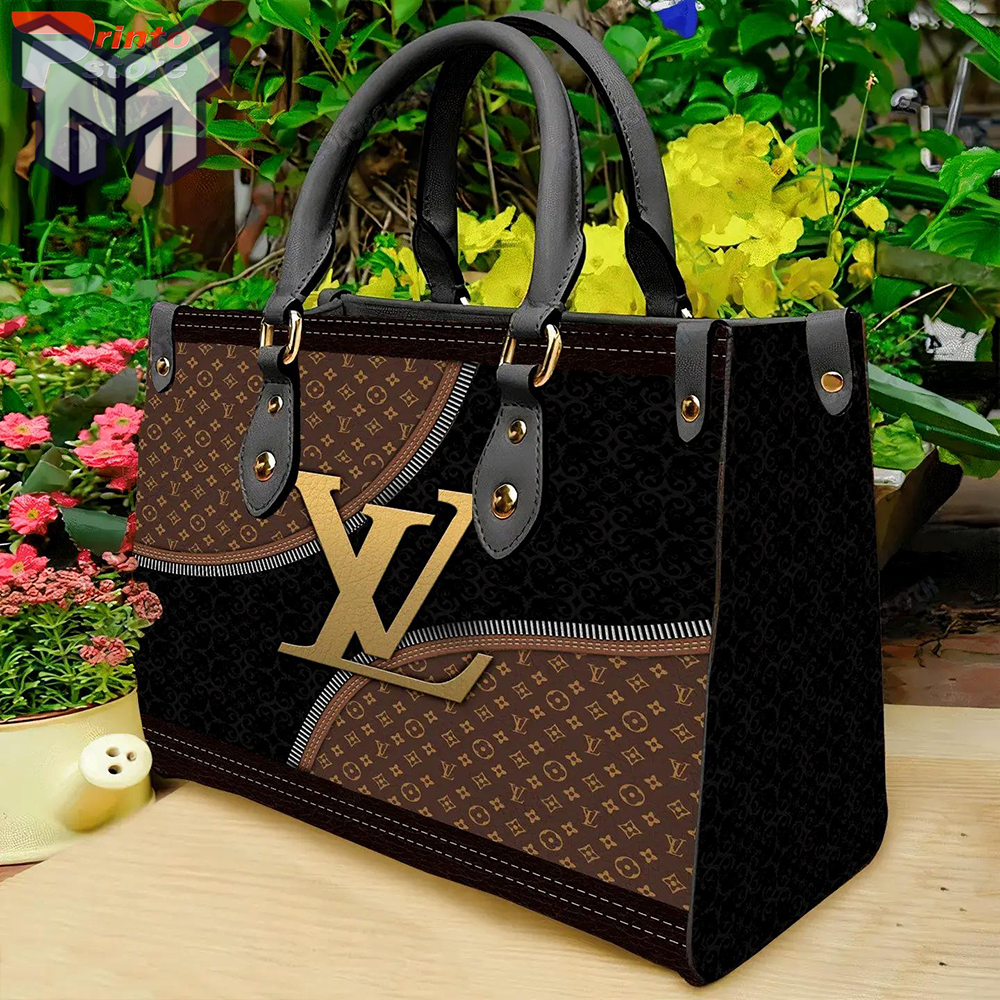 Official Louis Vuitton Yellow Logo Brown Black Women Small Handbag