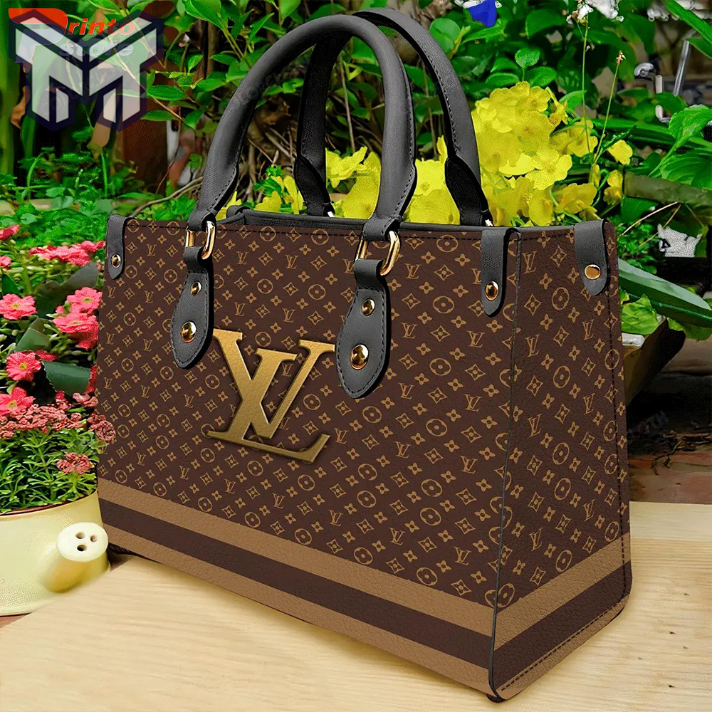 Official Louis Vuitton Yellow Logo Brown Luxury Women Small Handbag