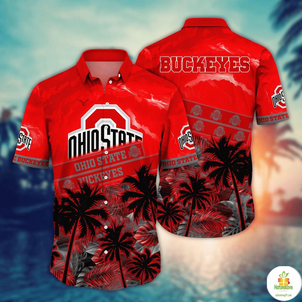 Ohio State Buckeyes Hawaiian Shirt Ncaa Aloha Beach Casual Shirts