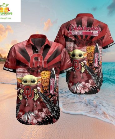 Oklahoma Sooners Baby Yoda Hawaiian Shirt Ncaa Fan Gear