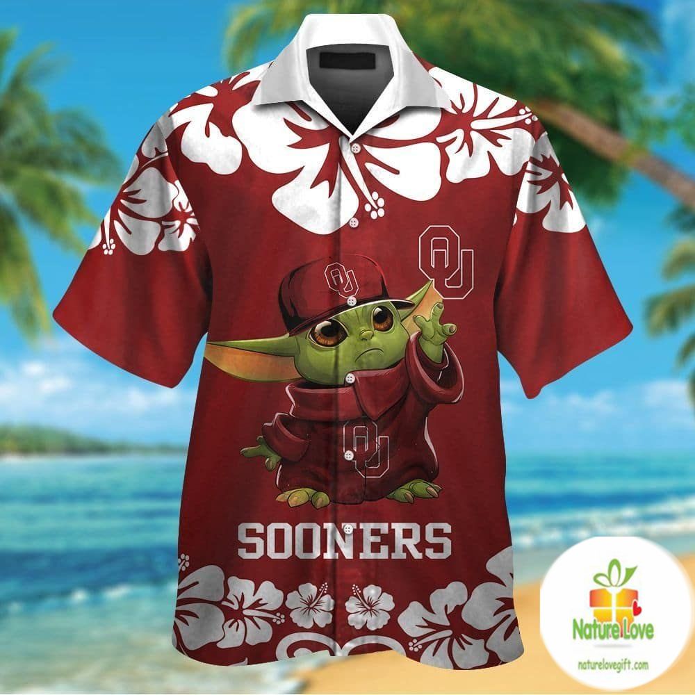 Oklahoma Sooners Baby Yoda Hawaiian Shirt Aloha Style Shirts