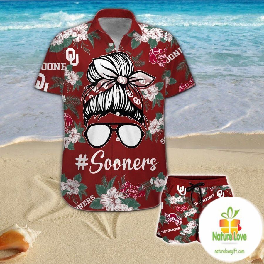 Oklahoma Sooners Hawaiian Shirt For Girls Aloha Button Up Shirts