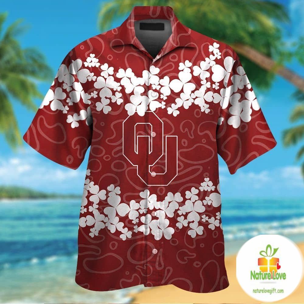 Oklahoma Sooners Hawaiian Shirt Trendy Aloha Short Sleeve Button Up