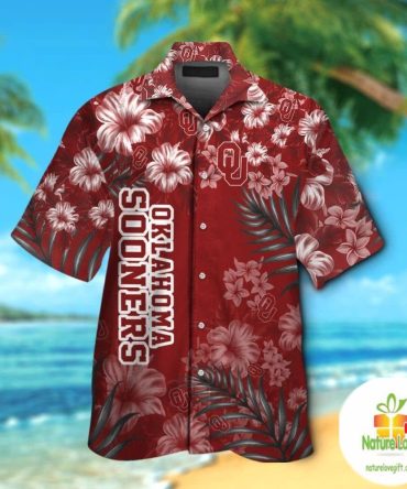Oklahoma Sooners Hawaiian Shirt Tropical Aloha Button Up Ver07