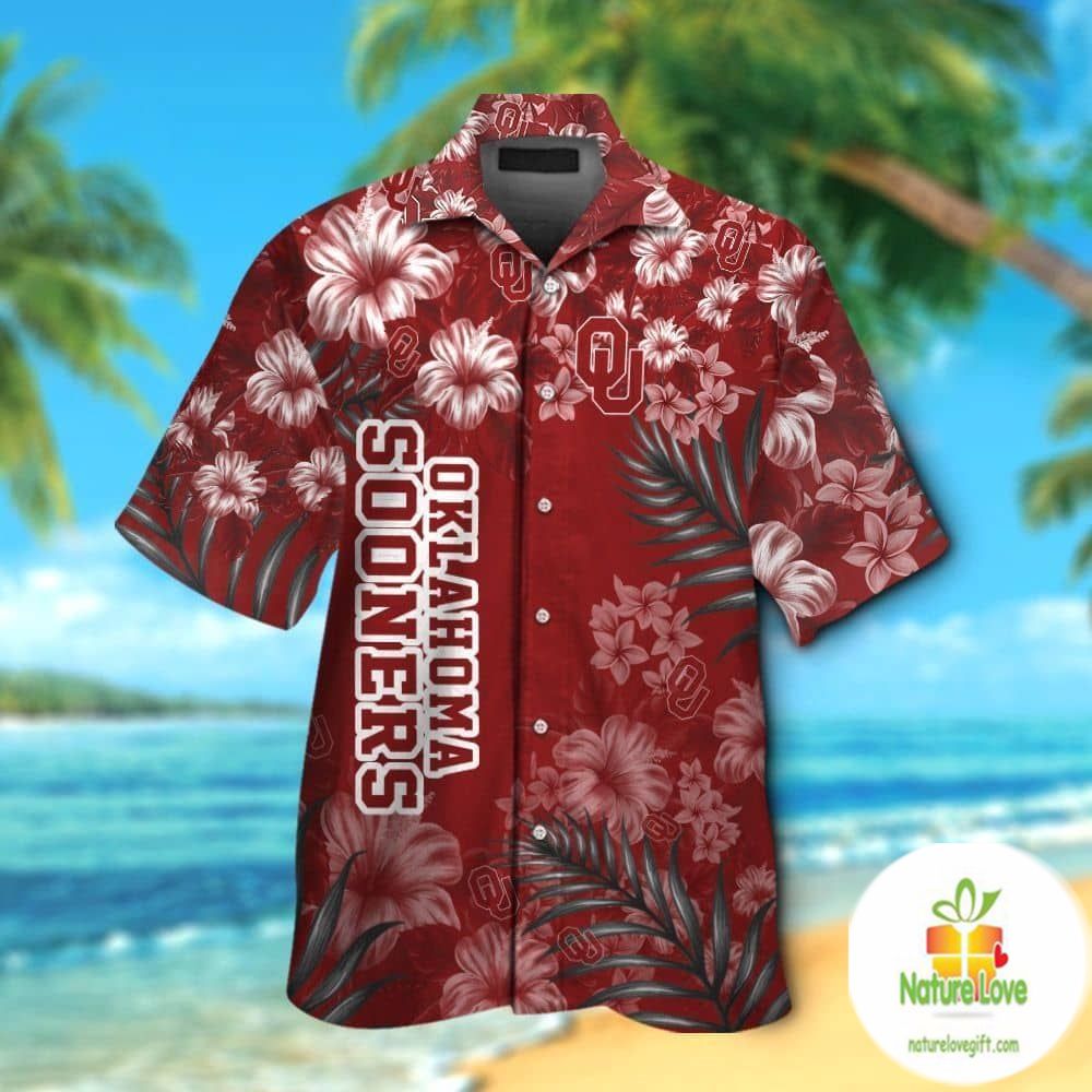 Oklahoma Sooners Hawaiian Shirt Tropical Aloha Button Up Ver07