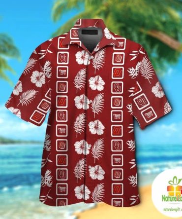 Oklahoma Sooners Hawaiian Shirt Tropical Aloha Button Up Ver08